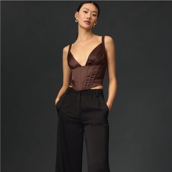 97. Porridge Satin Corset Top - Picture 5 of 8